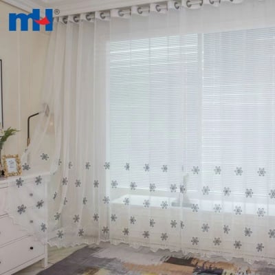 Embroidery Sheer Curtain Fabric