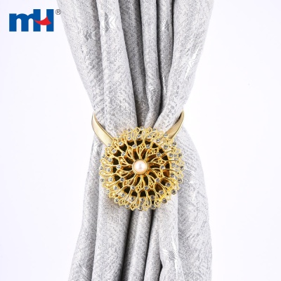Crystal Magnetic Curtain Tieback with Stretchy Wire
