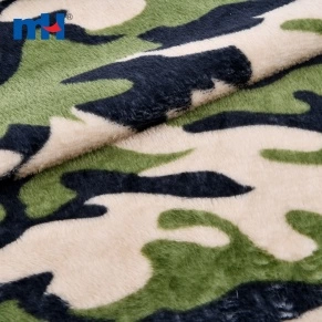 Double Sided Camouflage Print Flannel Fabric