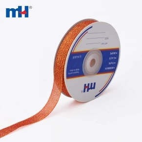 1/2" Red Glitter Metallic Wired Ribbon
