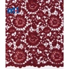 Wine Red Floral Guipure Lace