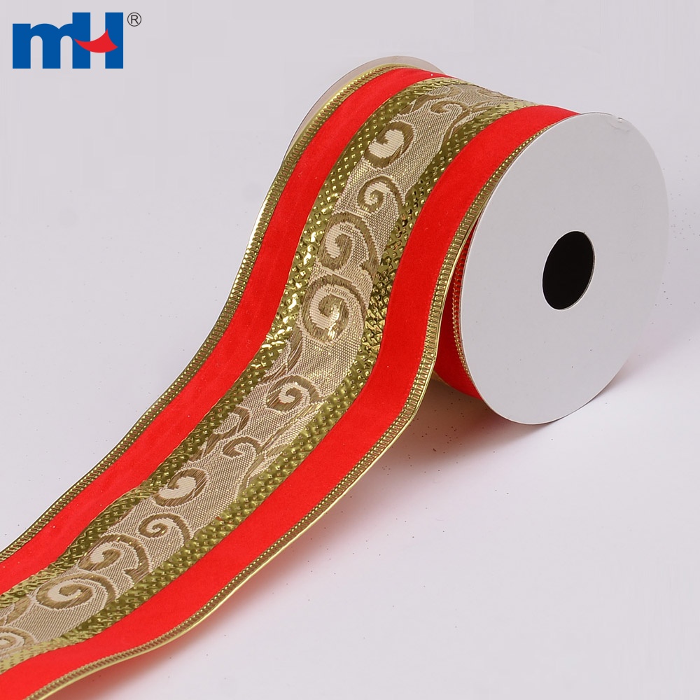 63mm wire edged velvet christmas decor ribbons ningbo mh 63mm wire edged velvet christmas decor ribbons ningbo mh