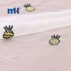 Pineapple Embroidered Mesh Fabric