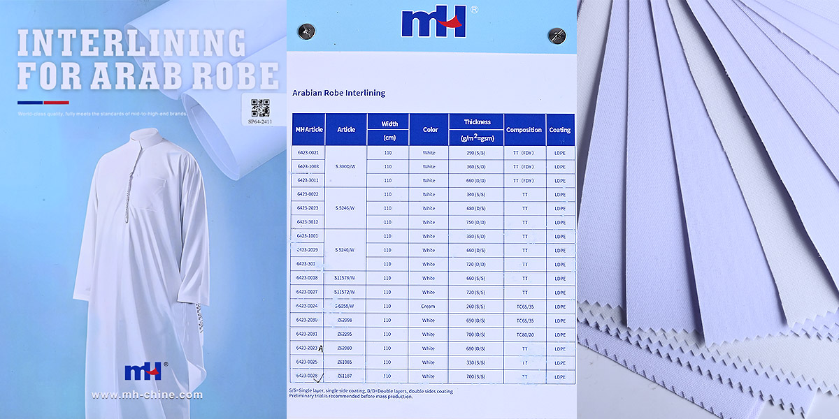 Robe Interlining Sample Card