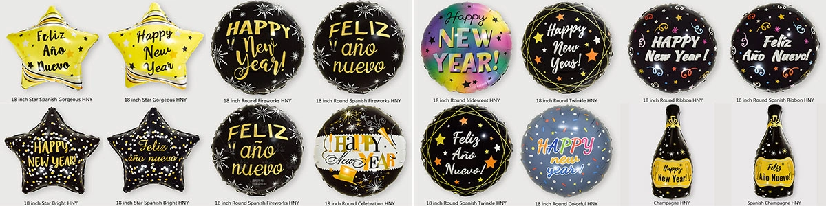 Happy New Year balloons Happy New Year balloons