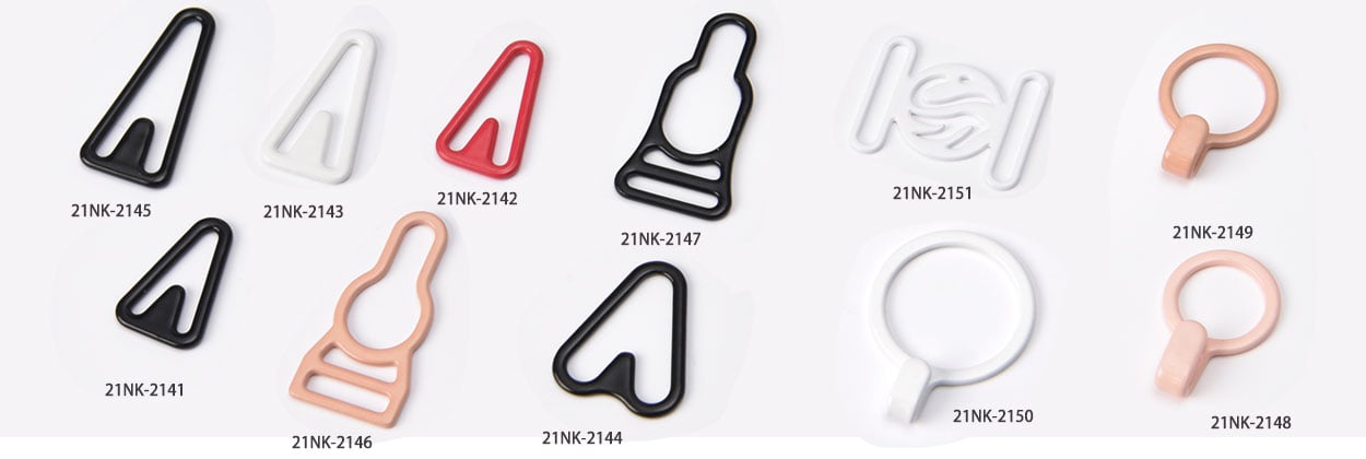 Triangle Hooks Nylon Coated Metal Strap Slide Bra Replacement Buckle