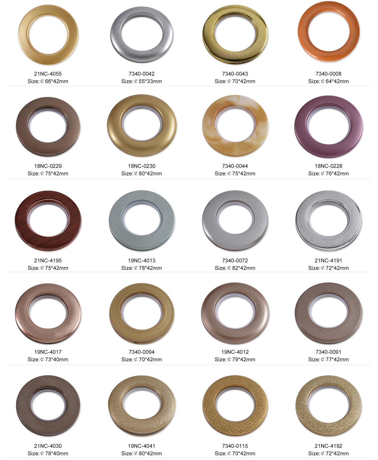 Curtain eyelets Curtain eyelets