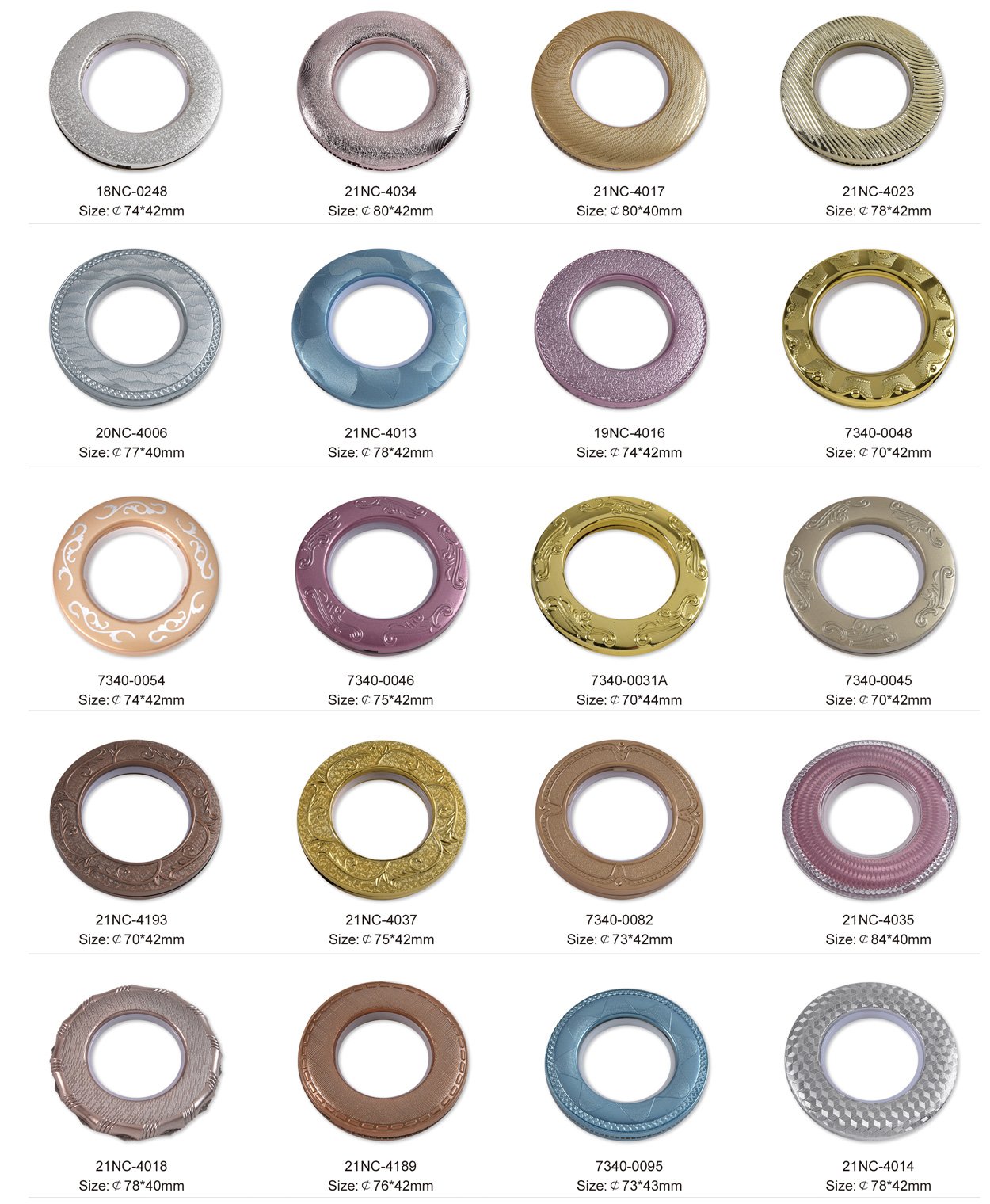 Metal Curtain Rings,Eyelet Rings 1.77-Inch(45mm) Inner Diameter,Set of  20.(Color:Antique Bronze) - Walmart.com
