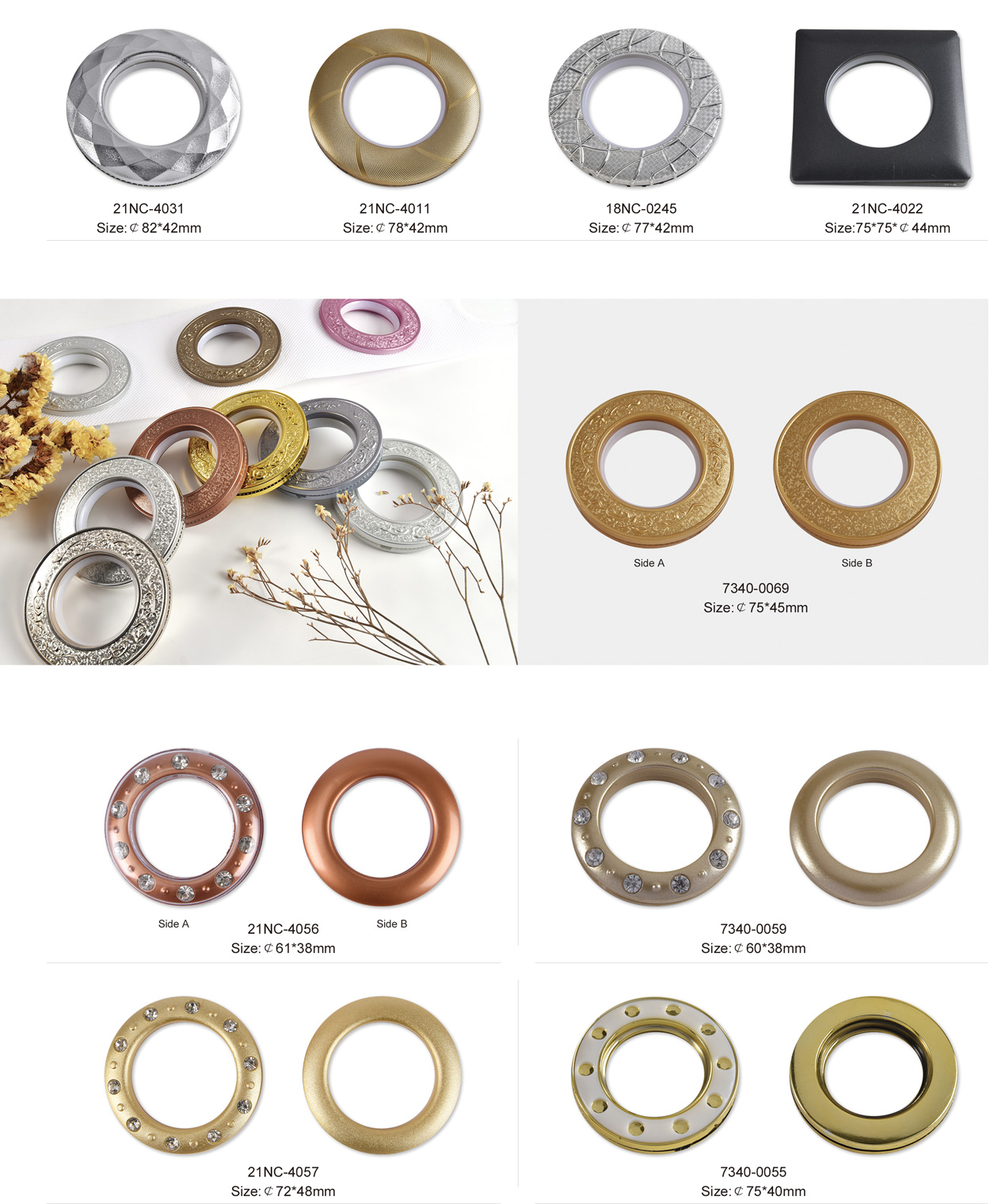 Curtain eyelets Curtain eyelets