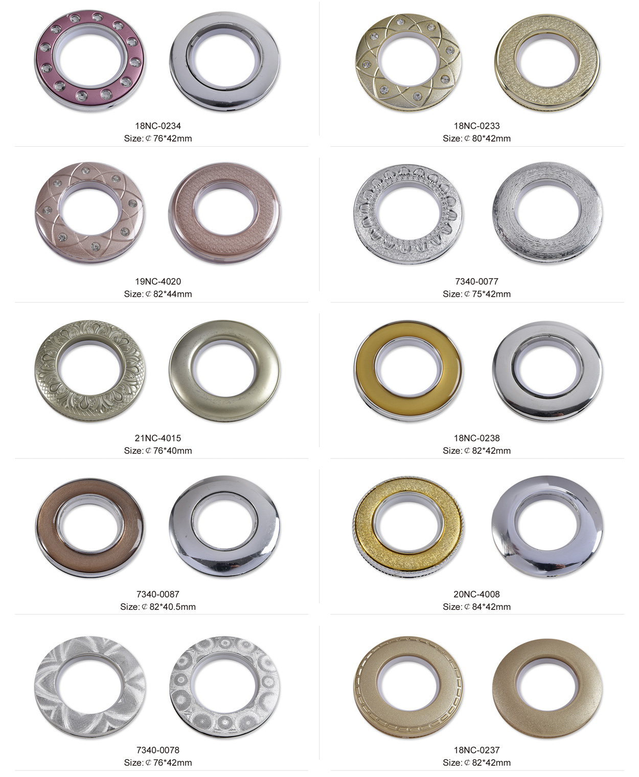 Curtain eyelets Curtain eyelets