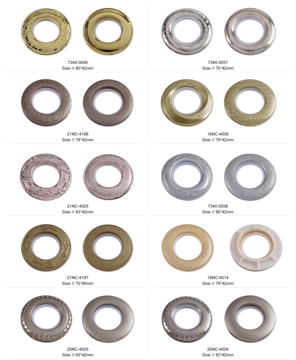 Curtain eyelets Curtain eyelets