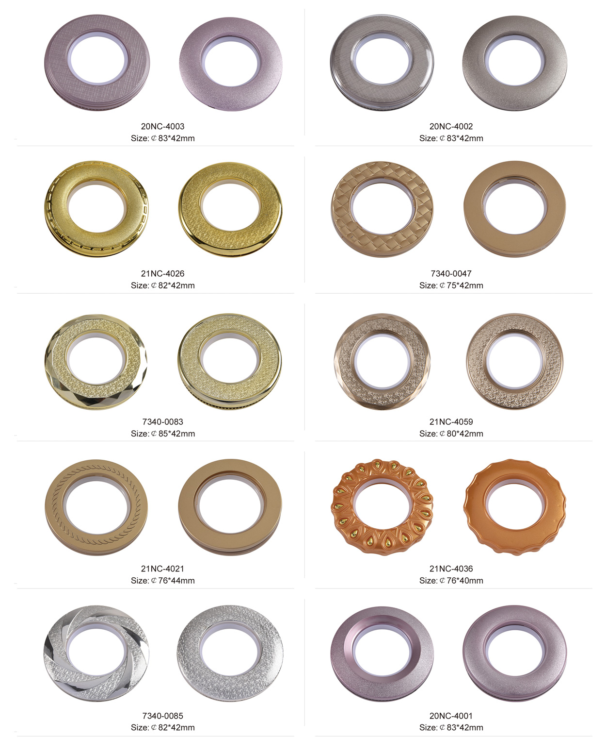 Curtain eyelets Curtain eyelets