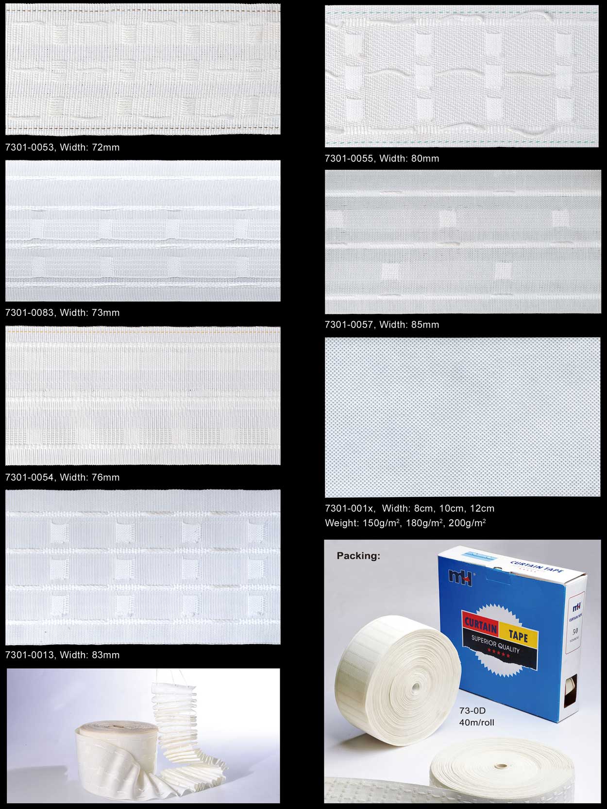 curtain tape catalog