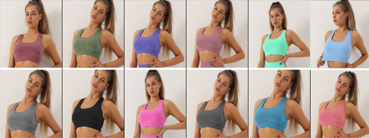 Knitted sports bra colors