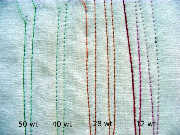 embroidery thread weight