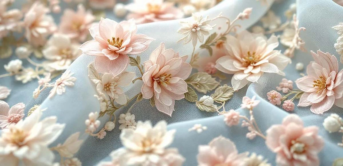organza fabric with embroidery 4