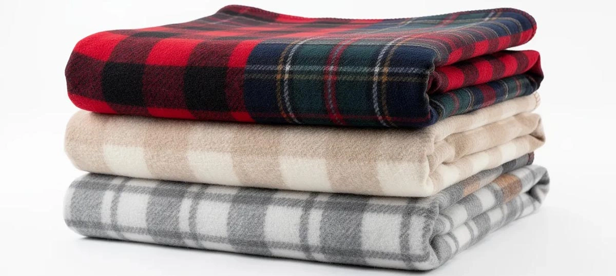 plaid fleece material 4