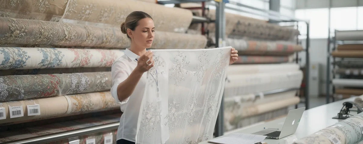 sheer fabric with embroidery 4