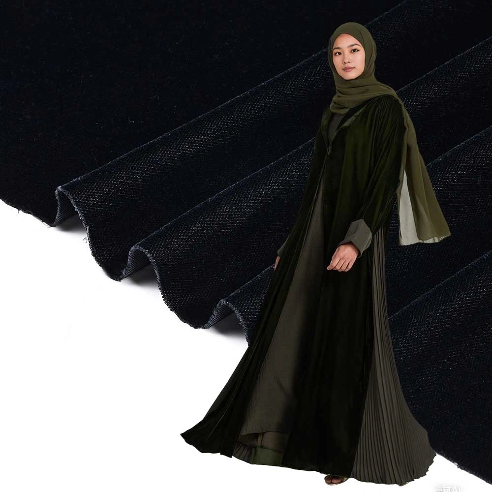 micro velvet 9000 in black for abaya
