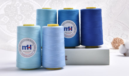 Spun polyester thread