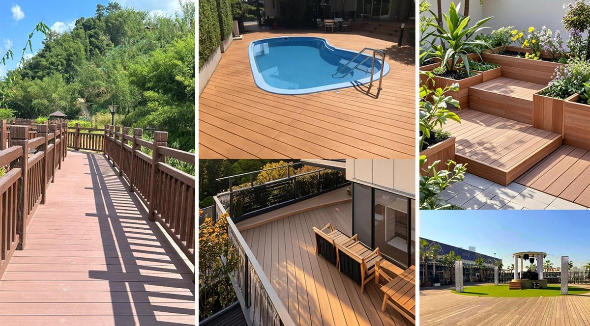 wood plastic composite decking application