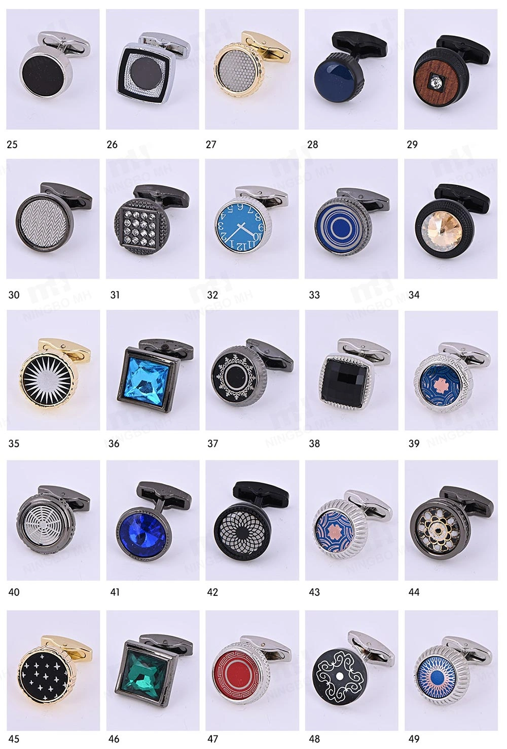 custom zinc alloy cufflink designs