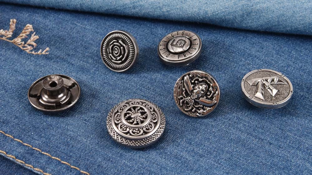Jeans Buttons Stock Photo - Download Image Now - Bronze - Alloy