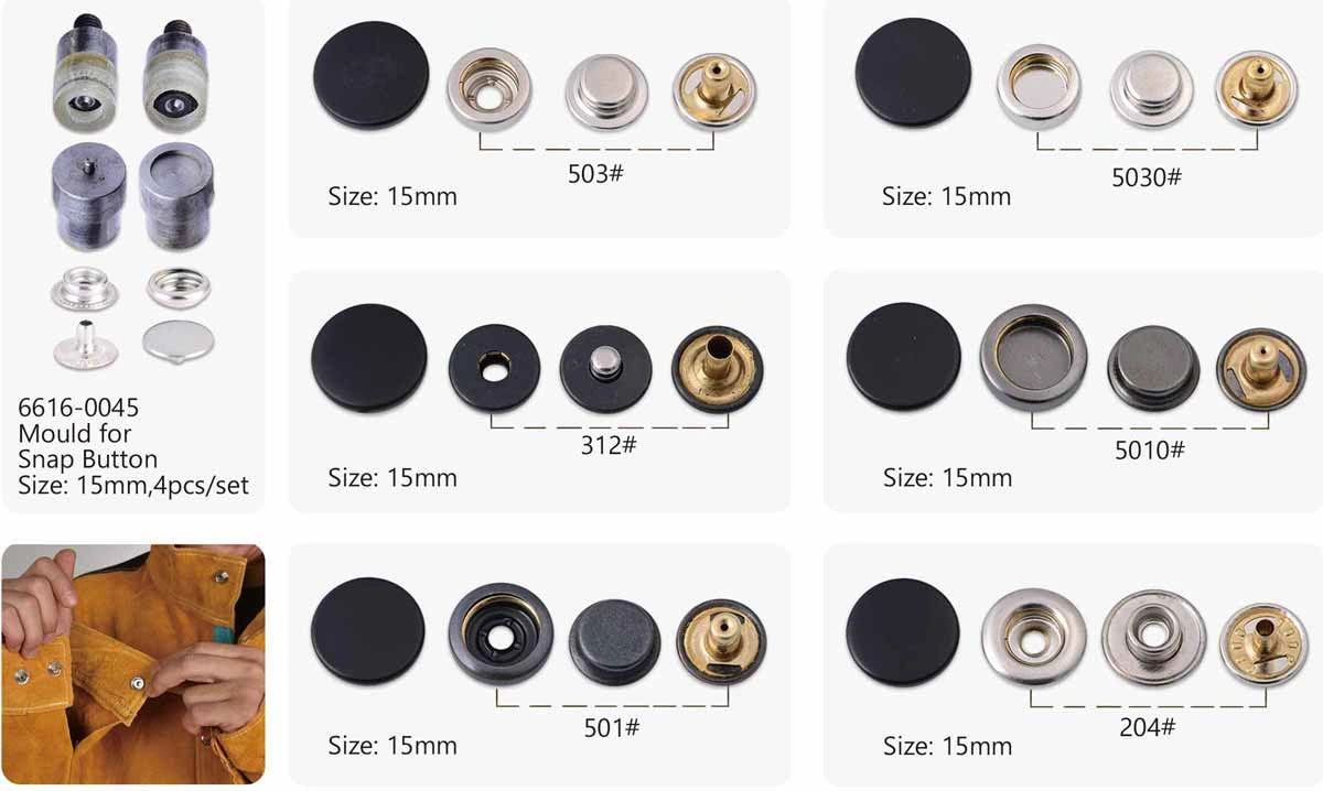 12.5mm Metal Iron Snap Press Stud Cap Button Fastener