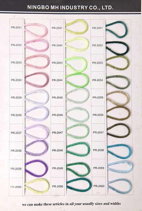 satin polyester cord satin polyester cord color card