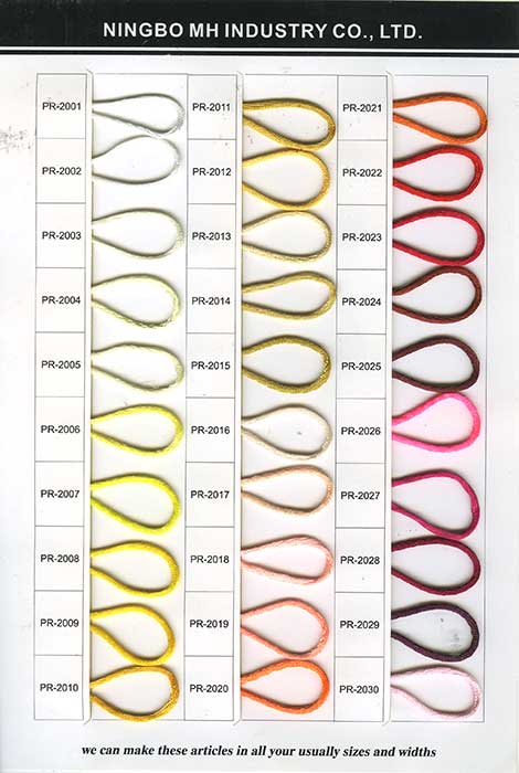 satin polyester cord satin polyester cord color card