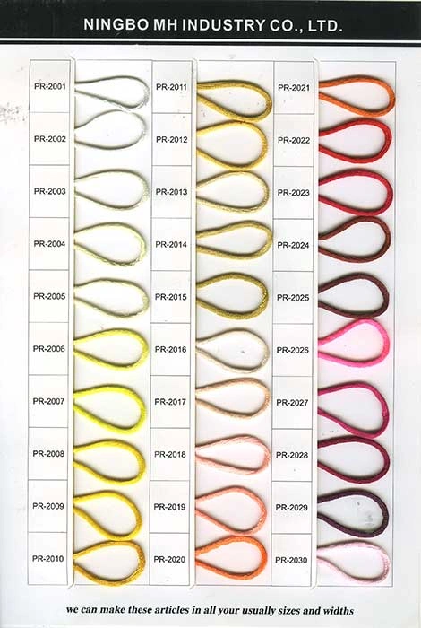 satin polyester cord satin polyester cord color card