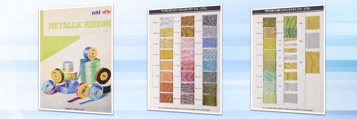metallic ribbon color card