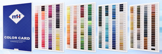 polyester embroidery thread color card