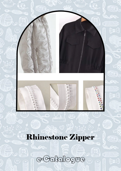 Rhinestone Zipper