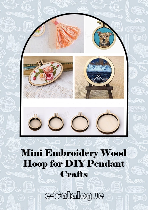 Mini Embroidery Wood Hoop for DIY Pendant Crafts