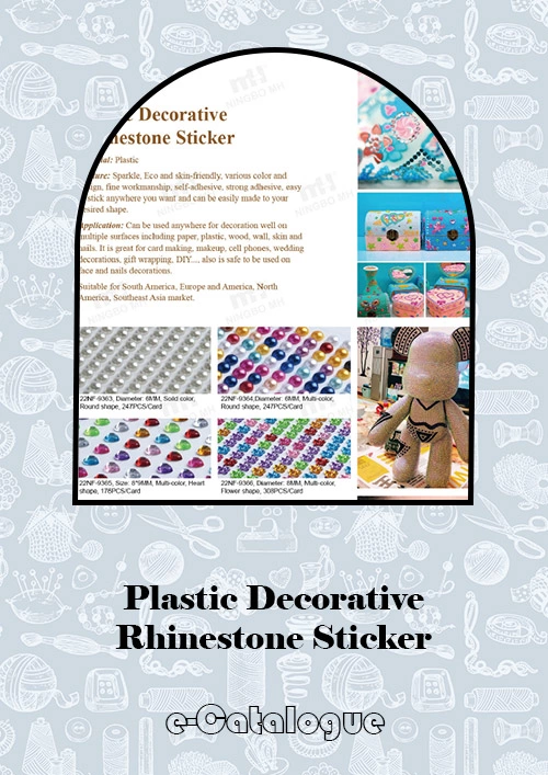 Plastic Decorative Rhinestone Sticker
