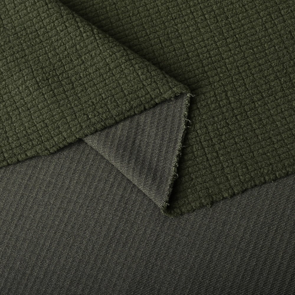 Checked Polar Fleece Fabric for Winter Outdoor Apparel