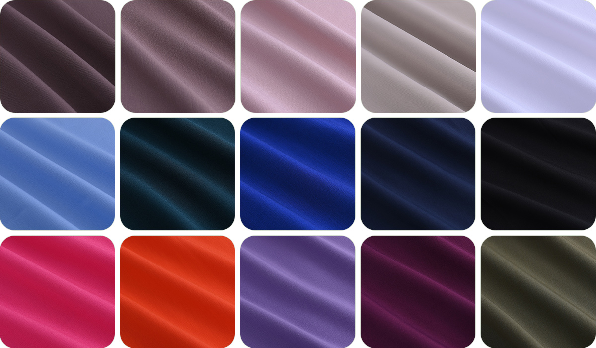 four-way stretch fabric color card