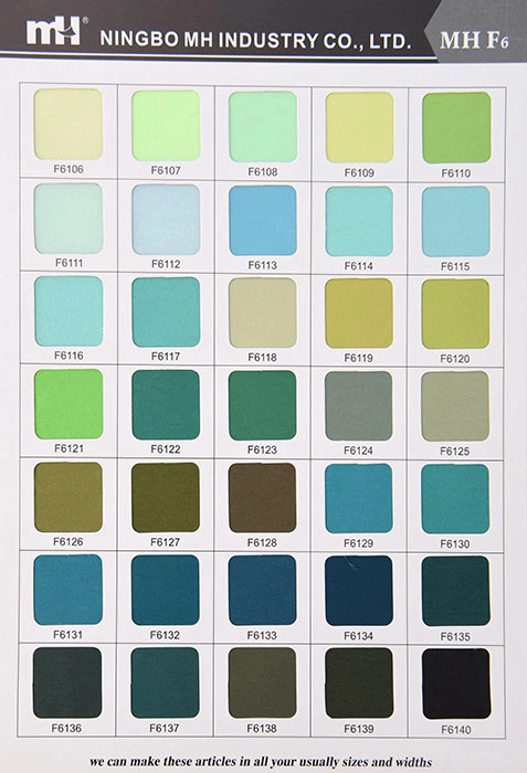 Pongee color card Pongee color card