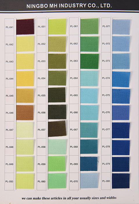 poplin color card