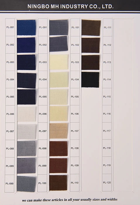 poplin color card poplin color card