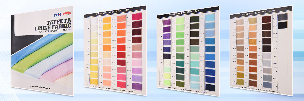 taffeta  fabric color card