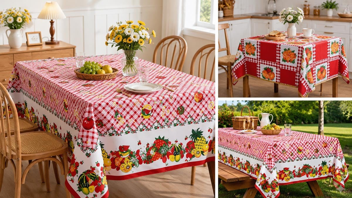 custom printed minimatt fabric for tablecloth