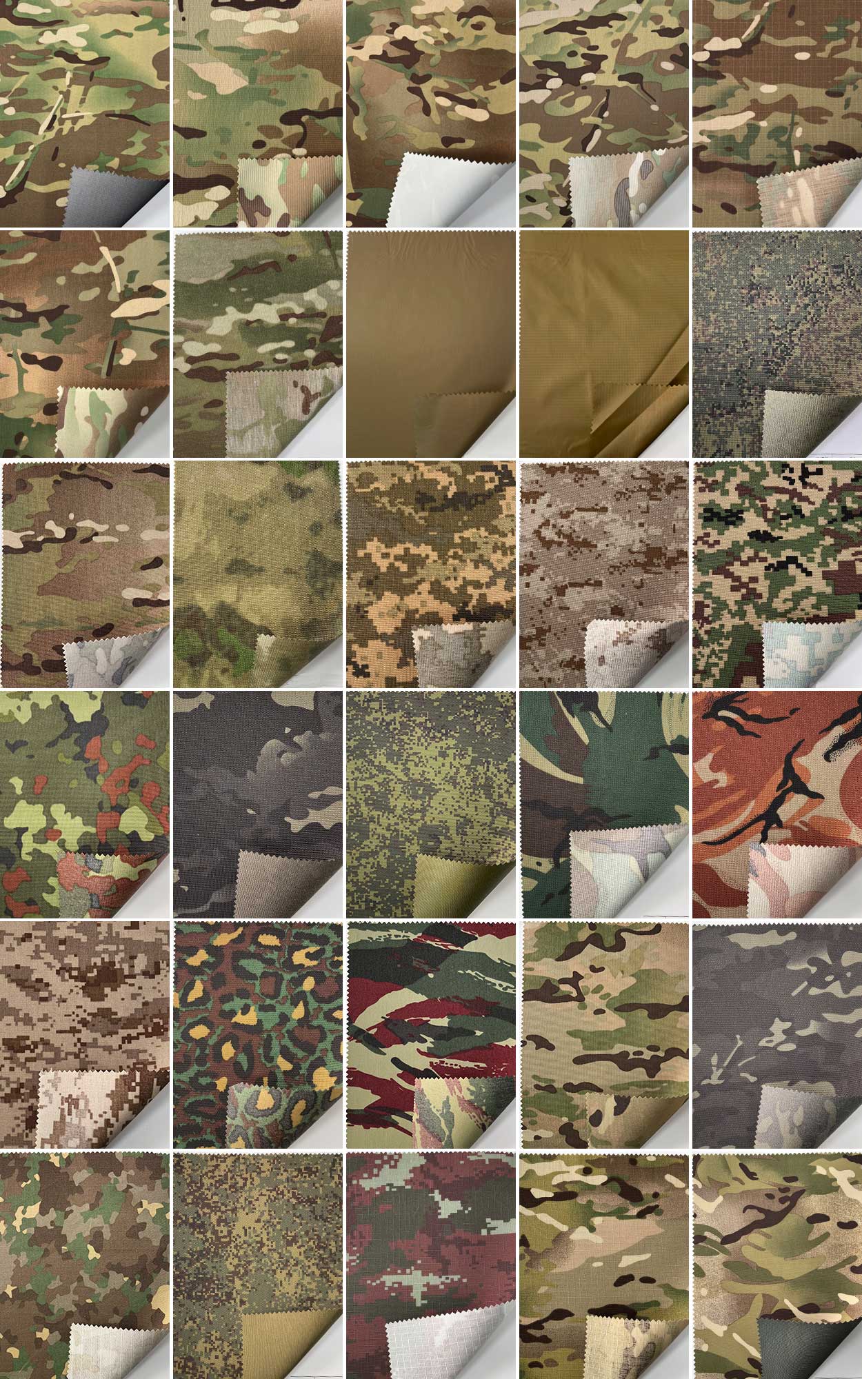 camouflage print oxford fabric
