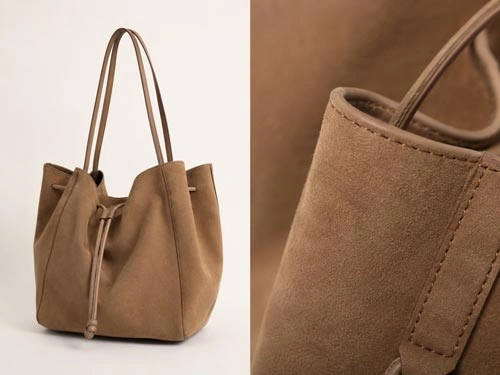 Faux suede synthetic leather fabric for bag handles trims and decorative panels