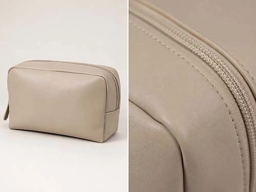Smooth PU leather fabric for cosmetic bags and small pouches with soft synthetic leather surface
