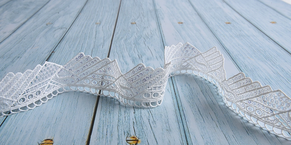 White Lace Ribbon Trim Embroidered Chemical Lace Trim For Sewing Decoration  African Lace Fabric $0.3 - Wholesale China Lace Trim at factory prices from  Ningbo MH Industry Co. Ltd
