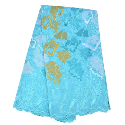Stone swiss lace fabric