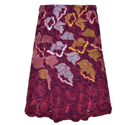 Stone swiss lace fabric