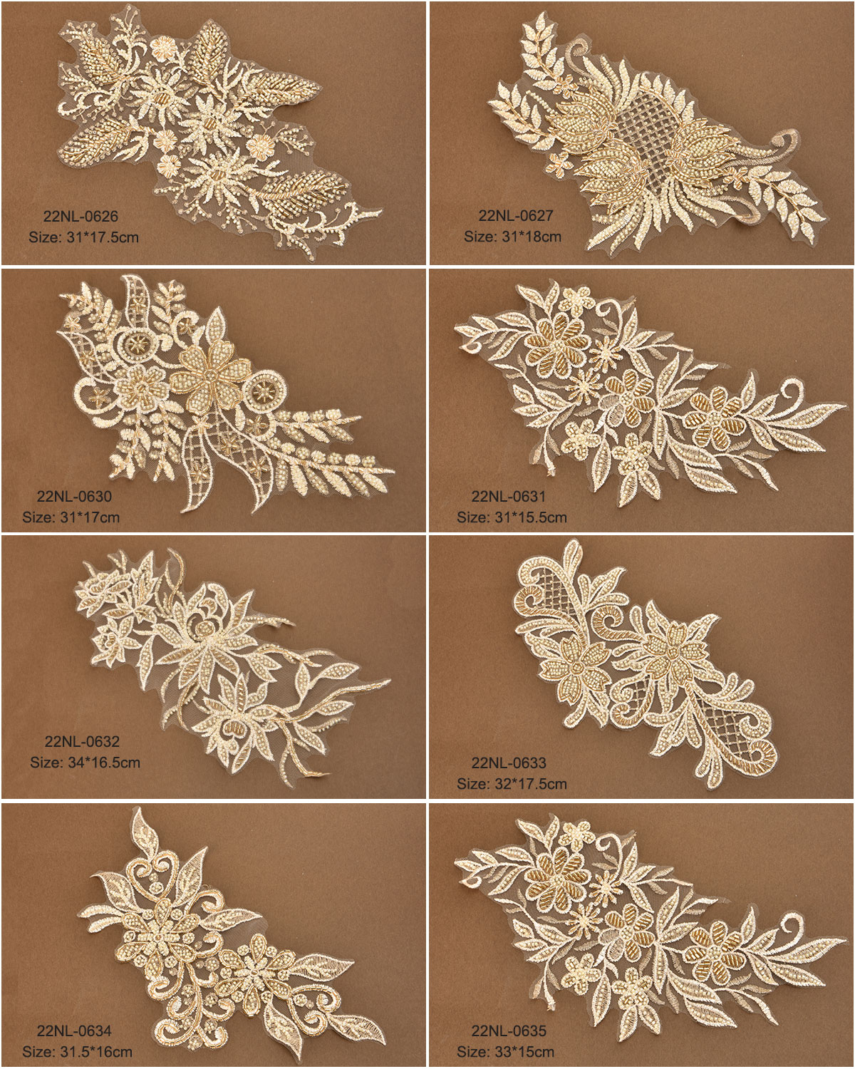 Beads lace applique